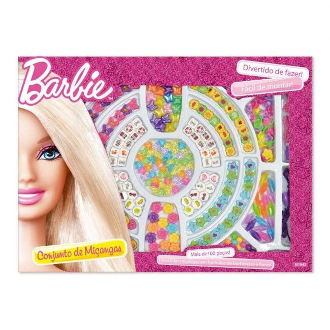 Barbie Kit de Miçangas 100 Peças Fun