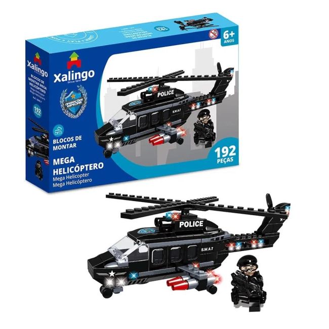 Blocos de Montar 191 Peças Mega Helicóptero 28087 Xalingo