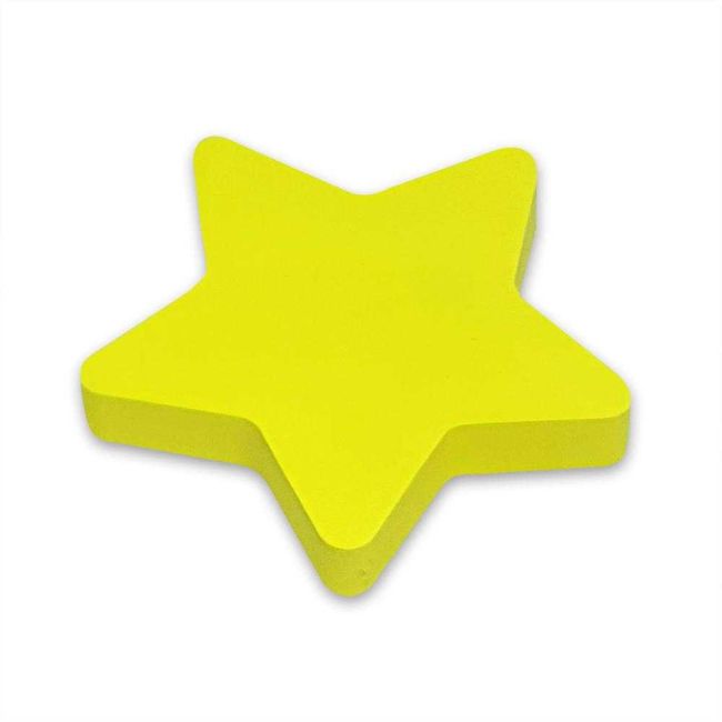 Bloco Adesivo de Anotações Amarelo Neon 100 Folhas Estrela Eagle
