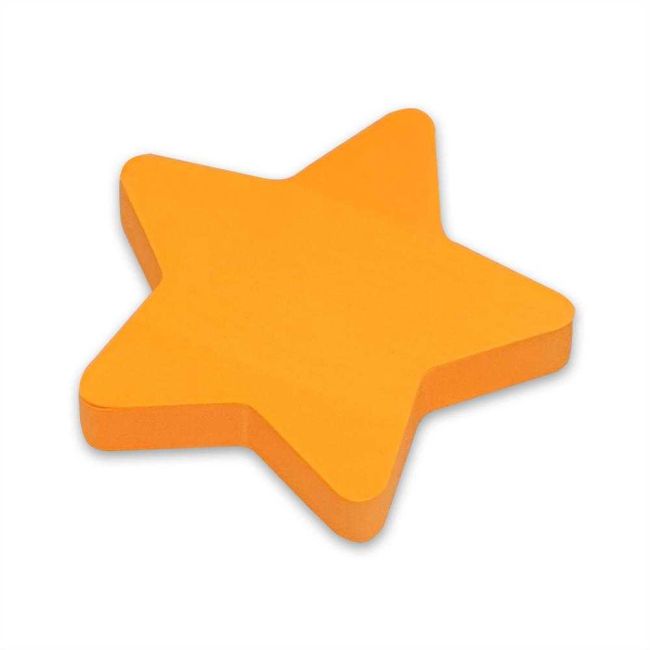 Bloco Adesivo de Anotações Laranja Neon 100 Folhas Estrela Eagle