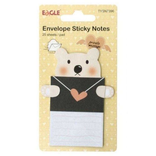 Bloco Adesivo de Anotações Urso Fofo 25 Folhas Eagle