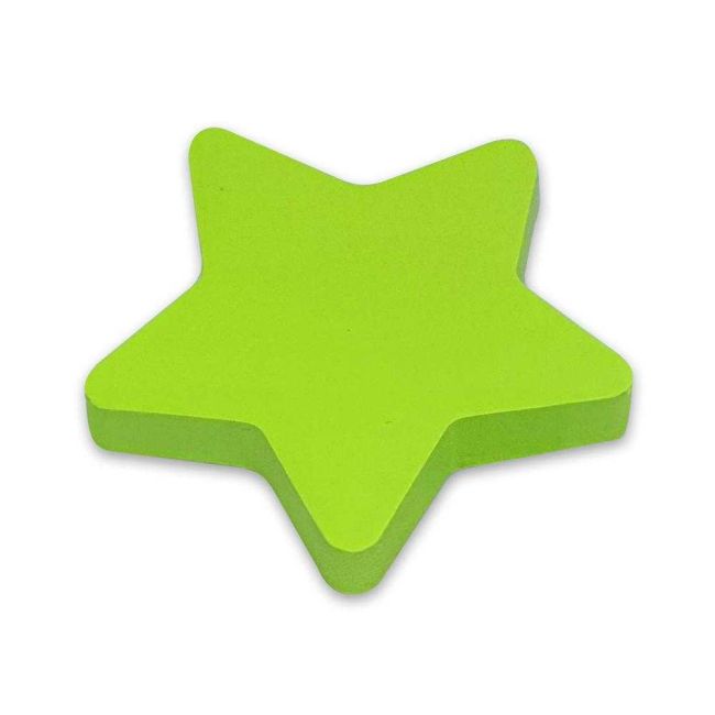 Bloco Adesivo de Anotações Verde Neon 100 Folhas Estrela Eagle