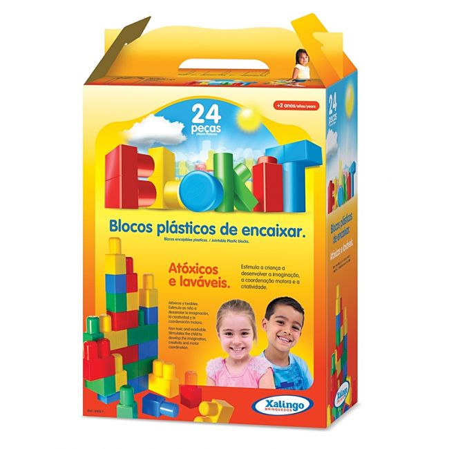 Blocos De Encaixe Blokit 24 Peças Xalingo