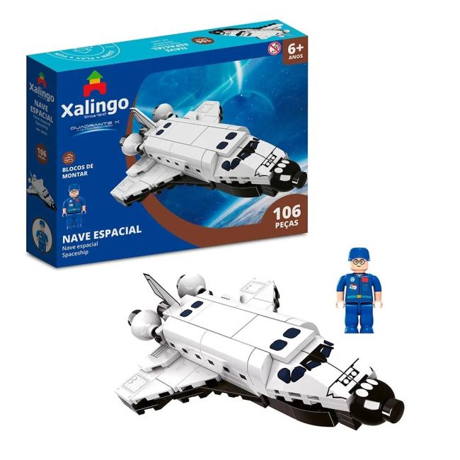 Blocos de Montar 106 Peças Quadrante A Ultima Fronteira Nave Espacial 28509 Xalingo