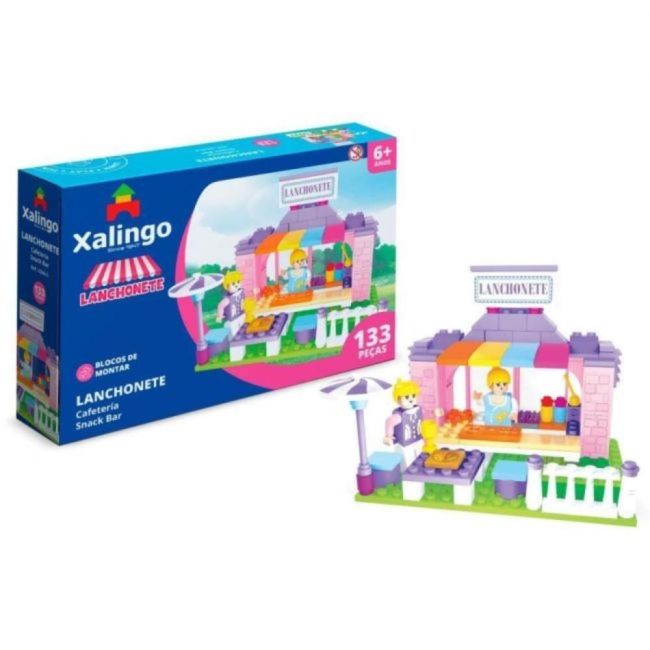 Blocos de Montar 133 Peças Mundo Encantado Lanchonete 02465 Xalingo