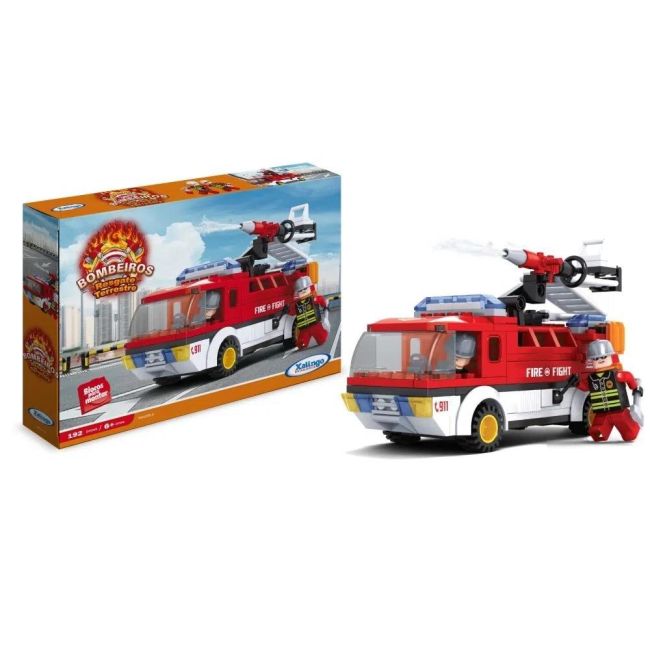 Blocos de Montar 192 Peças Bombeiros Resgate Terrestre 02609 Xalingo