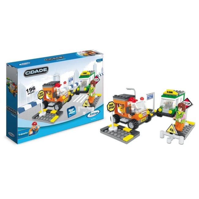 Blocos de Montar 196 Peças Cidade Trânsito 02754 Xalingo
