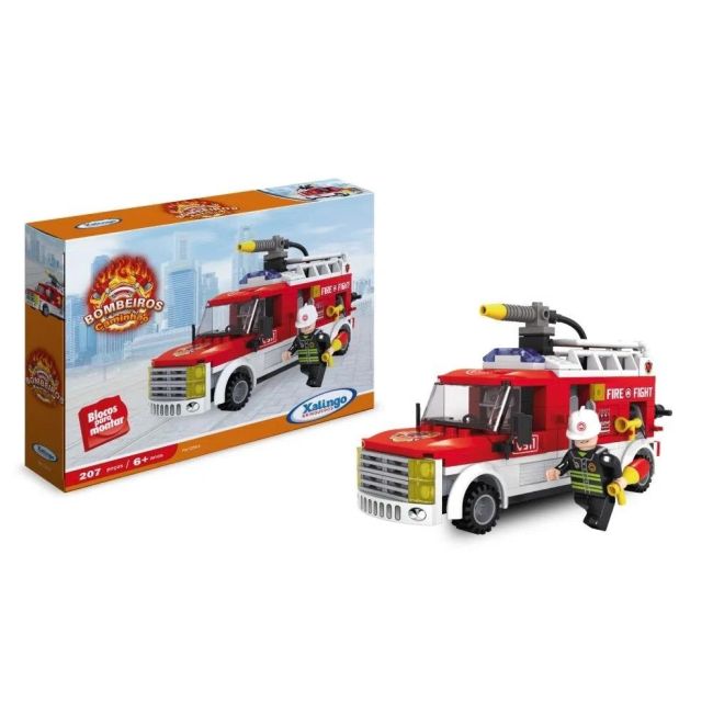 Blocos de Montar 207 Peças Bombeiros Caminhão 02598 Xalingo