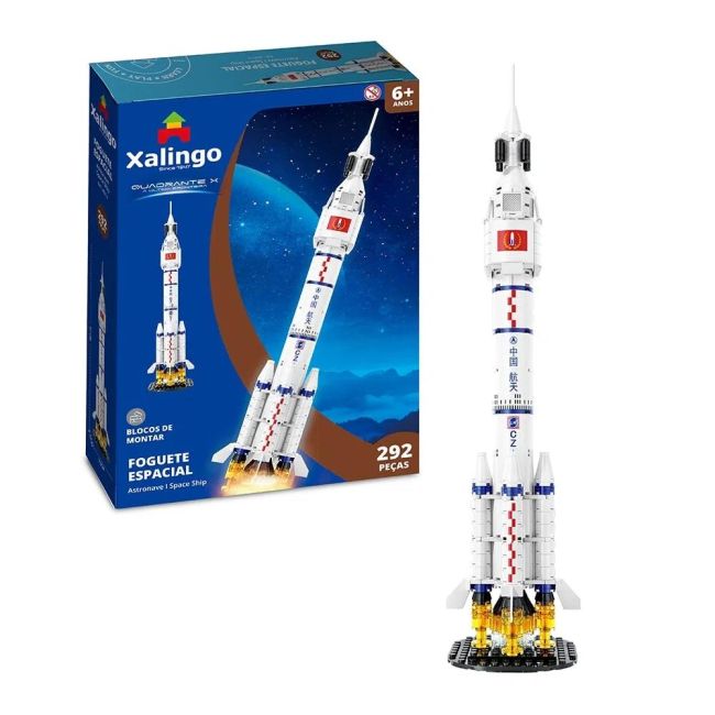 Blocos de Montar 292 Peças Quadrante A Ultima Fronteira Foguete Espacial 28310 Xalingo
