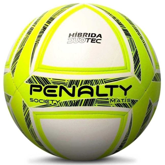 Bola de Futebol Society Matís Híbrida Duotec Amarela Penalty