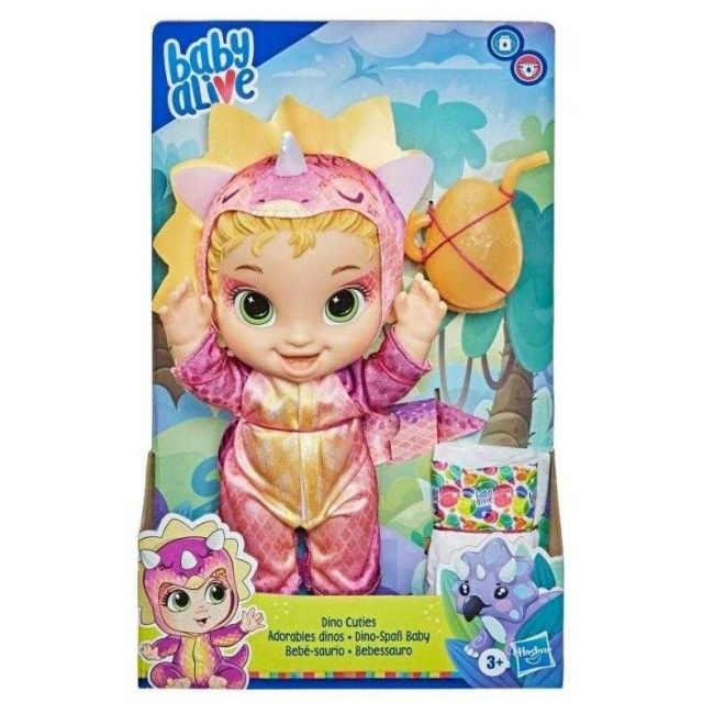 Boneca Baby Alive Bebê Dino Cuties Loira Hasbro