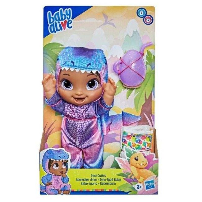 Boneca Baby Alive Bebê Dino Cuties Negra Hasbro