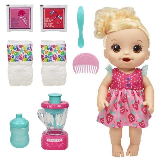 Boneca Baby Alive Bebê Misturinha Sabor Tropical Loira Hasbro