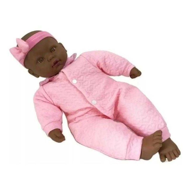 Boneca Bebê Coleção Negra Estilo Reborn Divertoys