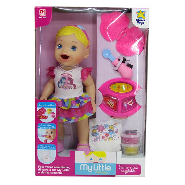 Boneca My Little Collection Come E Faz Caquinha Divertoys