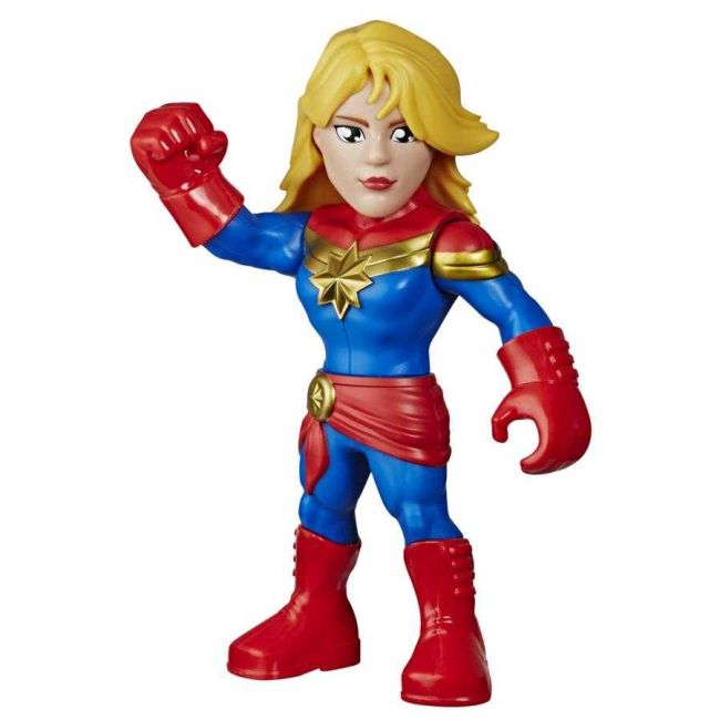 Boneco Captain Marvel 25cm Playskool Heroes Mega Mighties Figura Marvel Hasbro