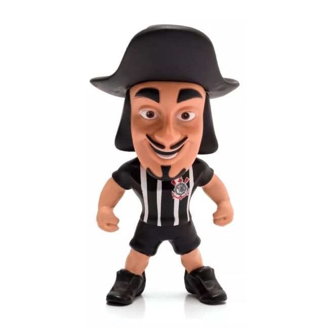 Boneco Mascote de Futebol Corinthians Mosqueteiro Camisa 2 Polo Art