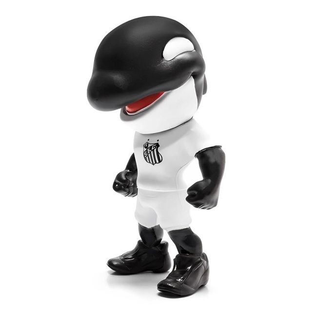 Boneco Mascote de Futebol Santos Baleia Camisa 1 Polo Art