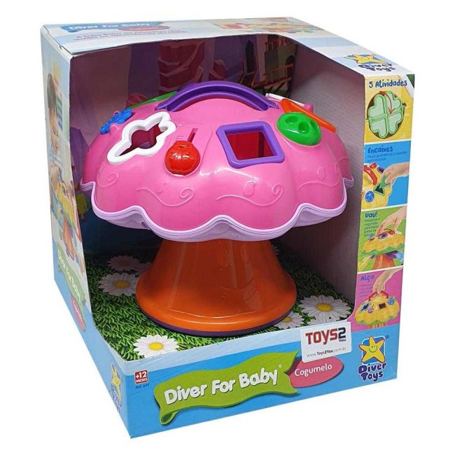 Brinquedo Educativo Diver For Baby Cogumelo Rosa Divertoys