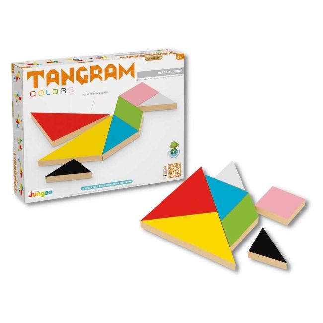 Brinquedo Educativo em Madeira Montessori Jogo Tangram