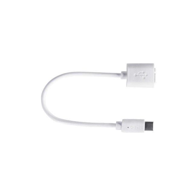 Cabo Adaptador OTG USB / USB-C Branco Oex