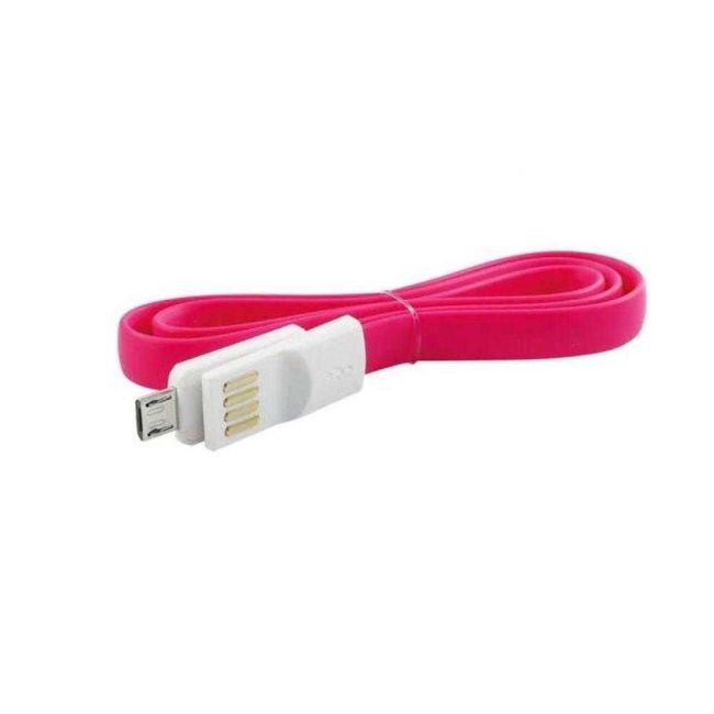 Cabo Celular Micro Usb 50cm Rosa Oex