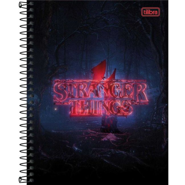 Caderno Espiral Colegial 1 Matéria 80 folhas Stranger Things B Tilibra
