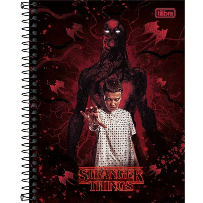 Caderno Espiral Colegial 1 Matéria 80 folhas Stranger Things D Tilibra