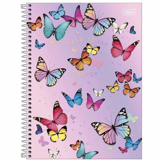Caderno Universitário Espiral 10 Matérias 160 Folhas Daisy Make Today Magical Tilibra