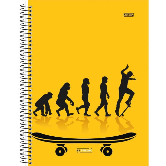 Caderno Universitário Espiral Capa Dura 1 Matéria 80 Folhas Be Strong D Sd