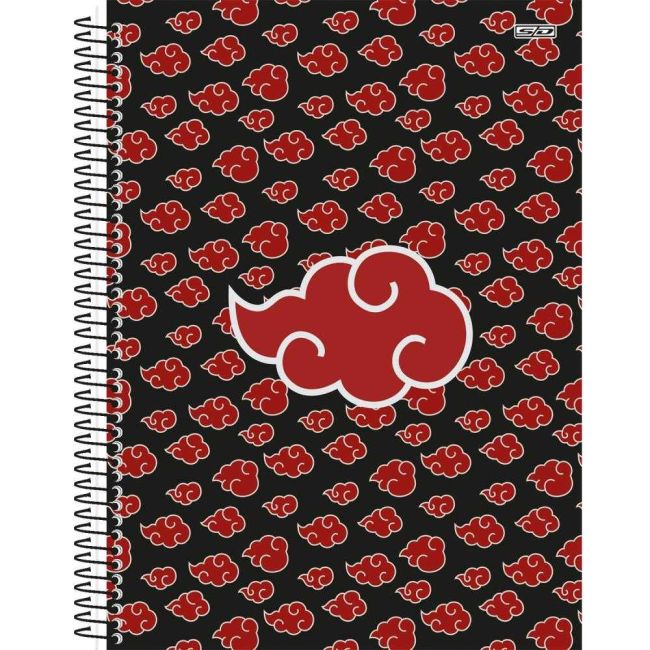 Caderno Universitário Espiral Capa Dura 1 Matéria 80 Folhas Naruto A Sd