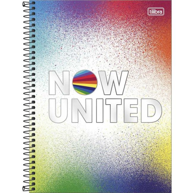 Caderno Universitário Espiral Capa Dura 1 Matéria 80 Folhas Now United B Tilibra