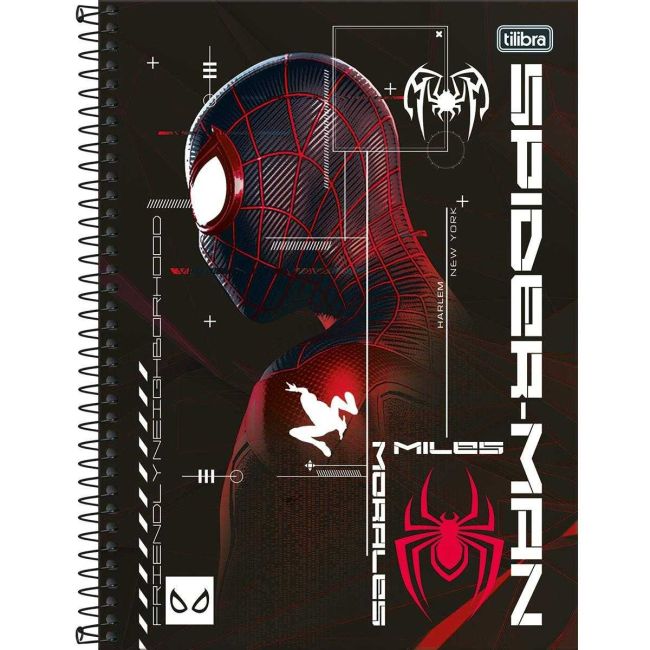 Caderno Universitário Espiral Capa Dura 1 Matéria 80 Folhas Spider Man A Tilibra
