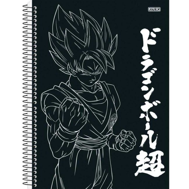 Caderno Universitário Espiral Capa Dura 10 Matérias 160 Folhas Dragon Ball C Sd