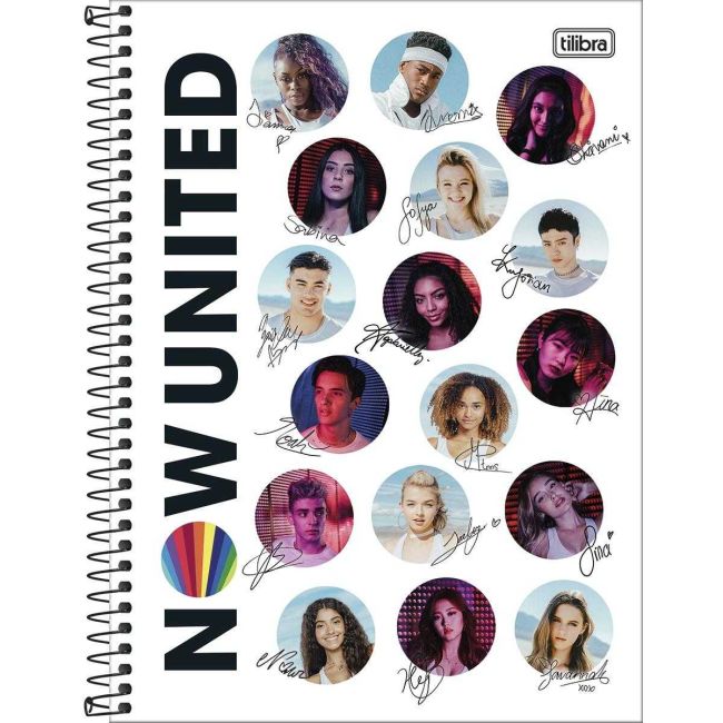 Caderno Universitário Espiral Capa Dura 10 Matérias 160 Folhas Now United D Tilibra
