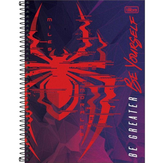 Caderno Universitário Espiral Homem Aranha 10 Matérias 160 Folhas A Tilibra