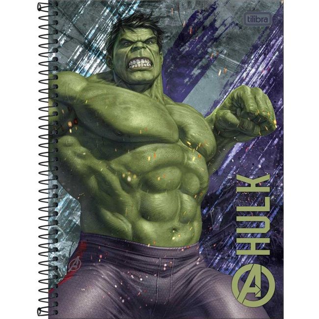 Caderno Universitário Espiral Hulk 10 Matérias 160 Folhas Tilibra