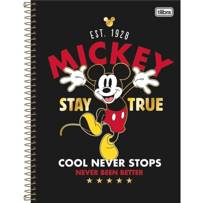 Caderno Universitário Espiral Mickey Mouse 10 Matérias 160 Folhas C Tilibra