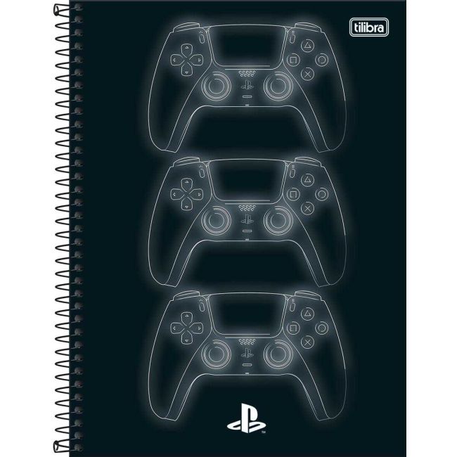 Caderno Universitário Espiral PlayStation 10 Matérias 160 Folhas A Tilibra