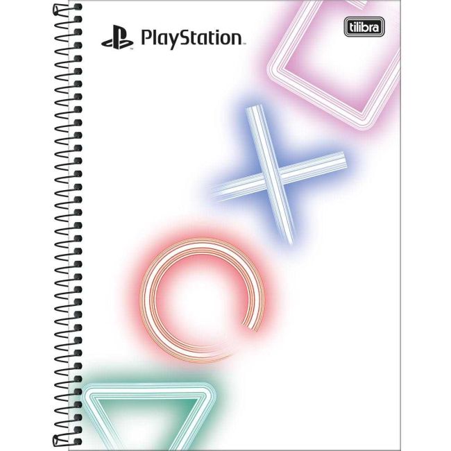 Caderno Universitário Espiral PlayStation 10 Matérias 160 Folhas B Tilibra