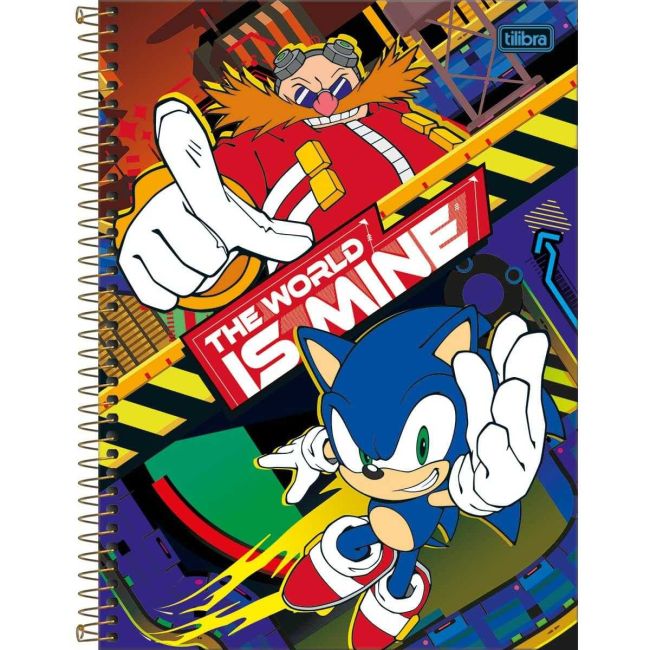 Caderno Universitário Espiral Sonic 1 Matéria 80 Folhas A Tilibra