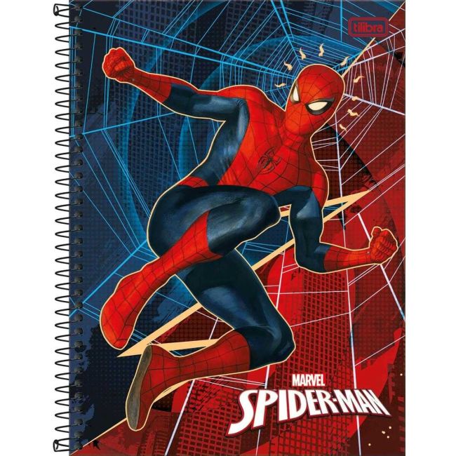 Caderno Universitário Espiral Spider-Man Marvel1 Matéria 80 Folhas A Tilibra