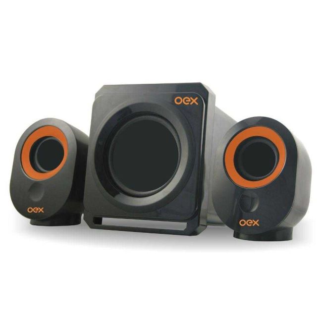 Caixa de Som Subwoofer Bluetooth Rádio FM 30W RMS Oex