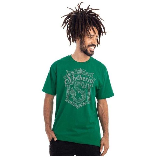 Camiseta Harry Potter Sonserina Verde G Piticas