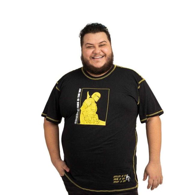 Camiseta The Mandalorian The Way Preta M Piticas