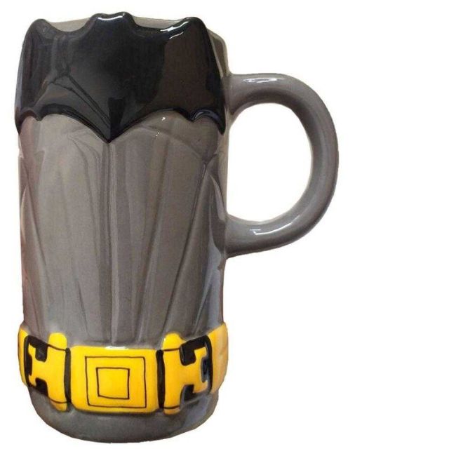 Caneca Porcelana Longa Uniforme Batman 375ml Piticas