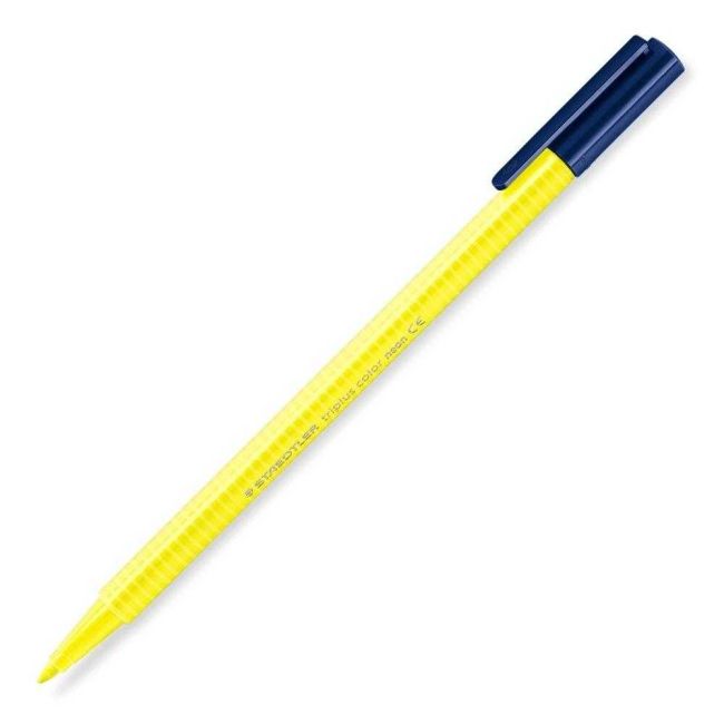 Caneta Color Hidrocor Triplus 1.0 Amarelo Neon 101 Staedtler