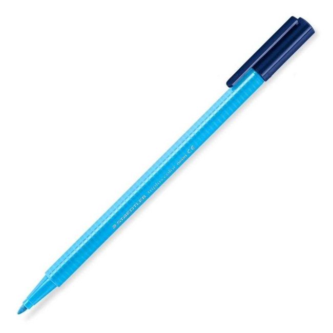 Caneta Color Hidrocor Triplus 1.0 Azul Neon 301 Staedtler