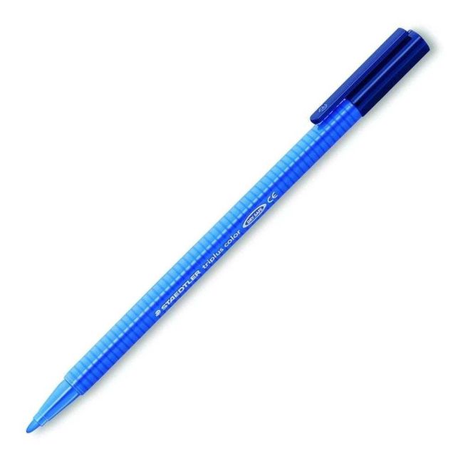 Caneta Color Hidrocor Triplus 1.0 Azul Ultramarine 37 Staedtler