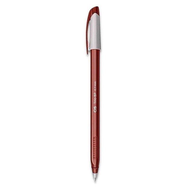 Caneta Esferográfica Cis Trio Bp 0.7mm Marrom Cis